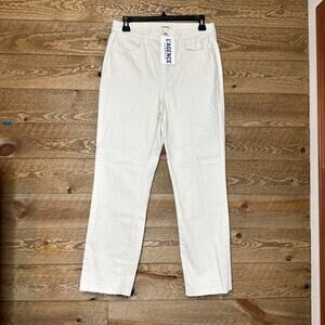 L'Agence High Rise Straight Leg Jeans in Oatmeal Color Size 25 NWT
